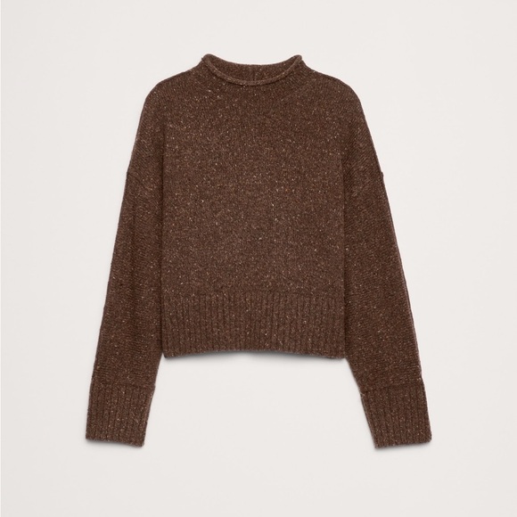 Banana Republic Sweaters - Banana Republic Speckled Brown Italian Wool-Blend Sweater